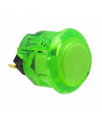 30mm Panel Mount Clear Push Button - Neon Green