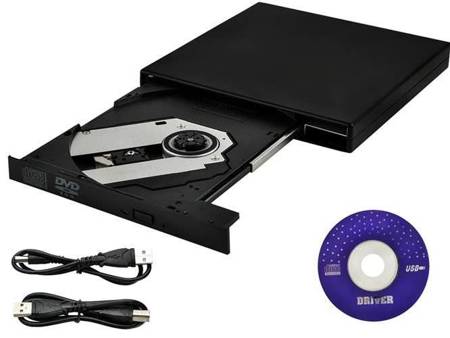 Portable External CD-ROM - DVD/CD Drive + CD Writer - USB